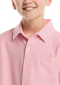 Boys 8-20 Seersucker Striped Shirt