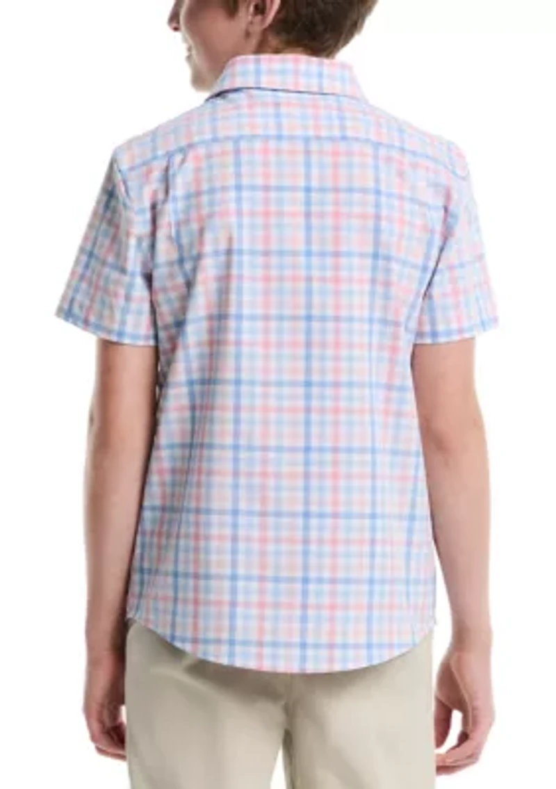 Boys 8-20 Multi Gingham Plaid Woven Shirt