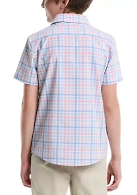 Boys 8-20 Multi Gingham Plaid Woven Shirt