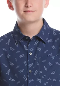 Boys 8-20 Nautical Knots Woven Shirt
