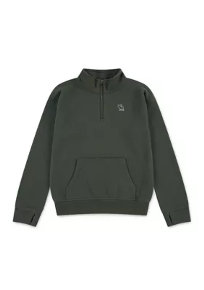 essential 1/4 zip pullover