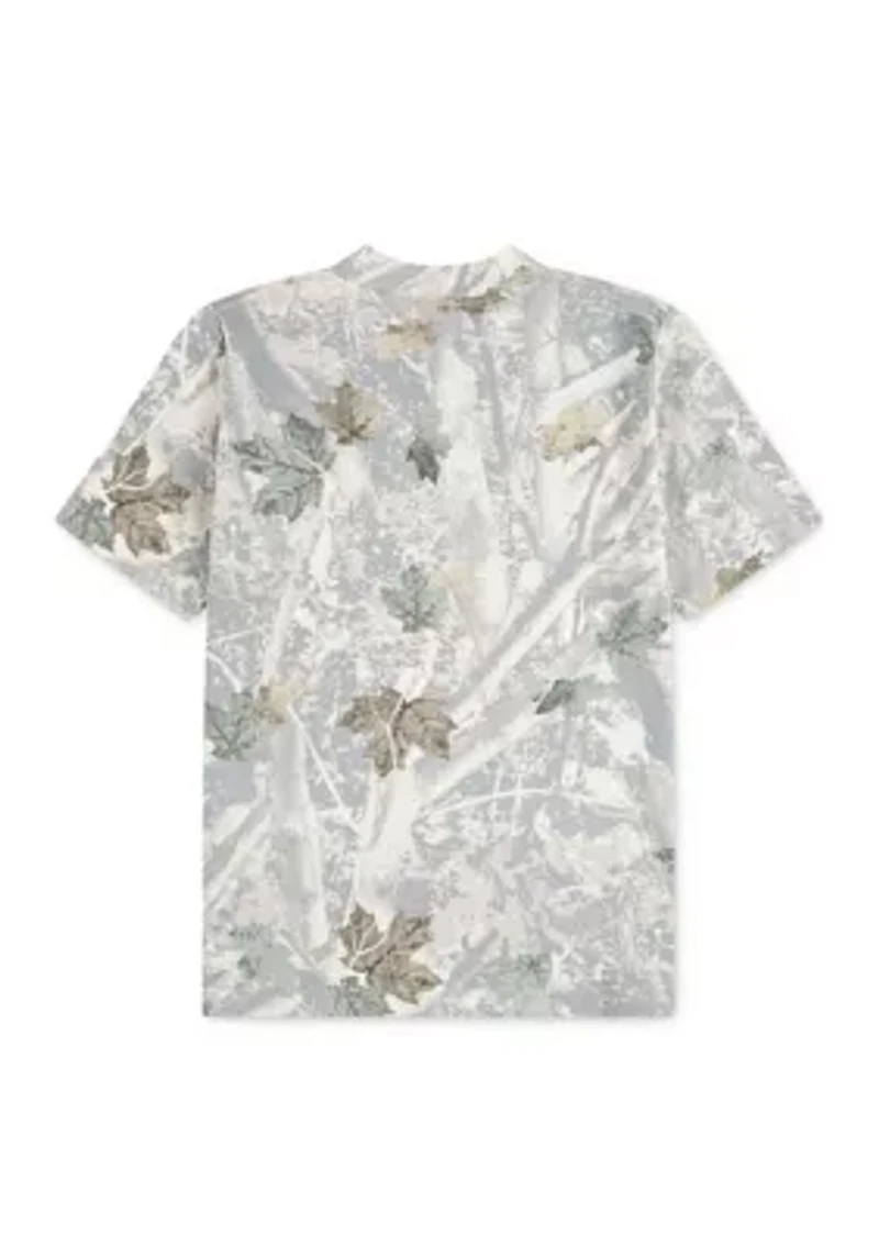 short sleeve camo print t-shirt
