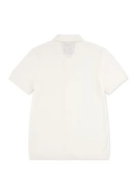 cotton short sleeve textured knit shirt