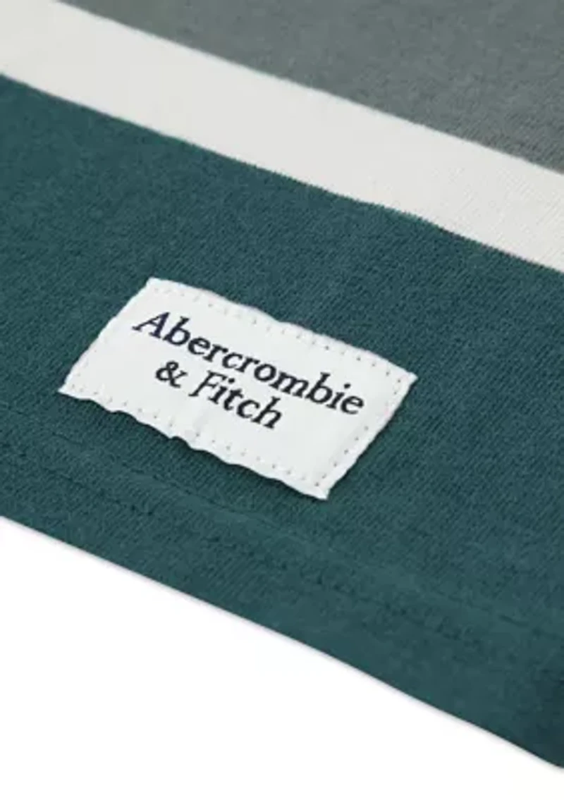 long sleeve rugby stripe polo shirt