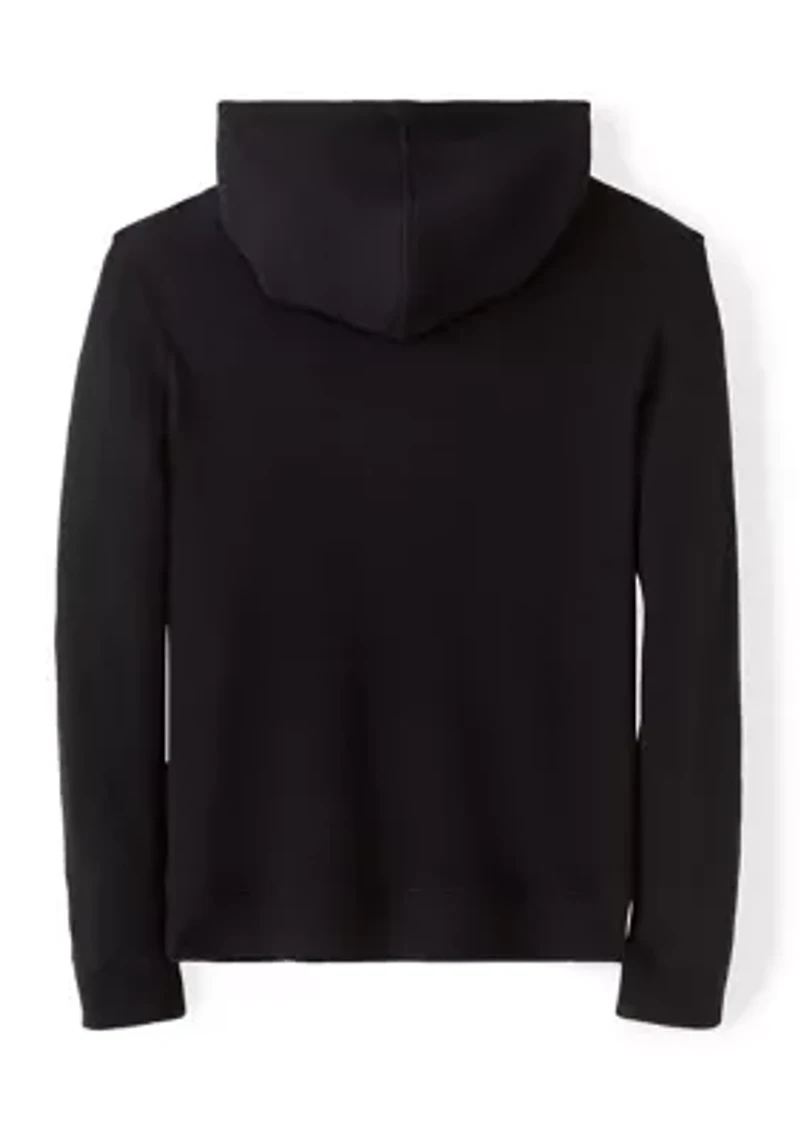 long sleeve hooded waffle shirt
