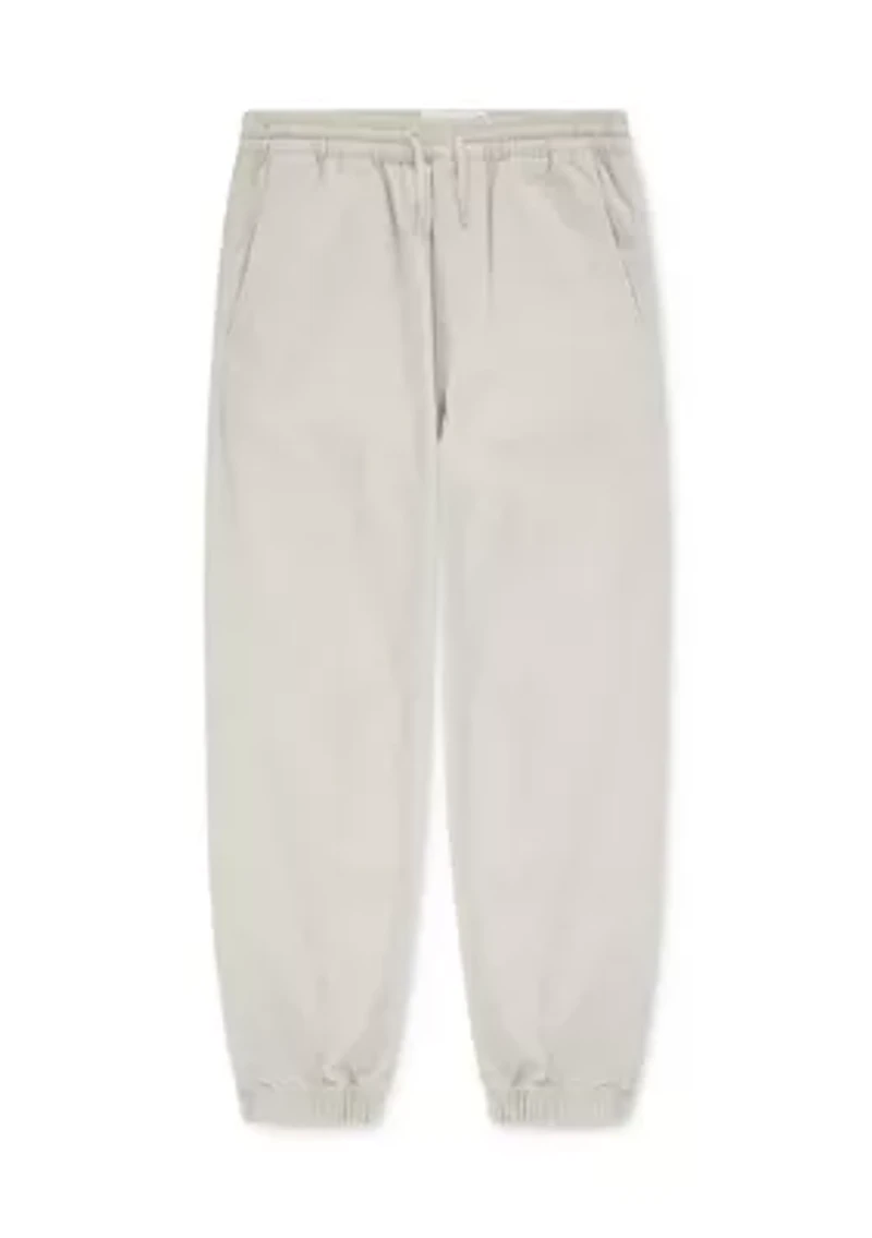 slim twill joggers