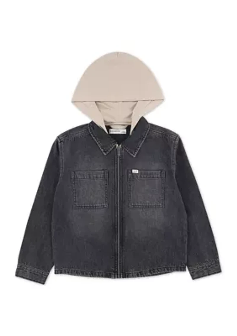denim jacket with hood