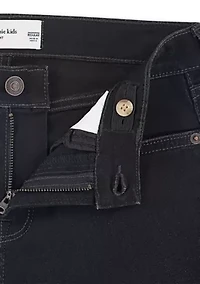 denim straight leg jeans