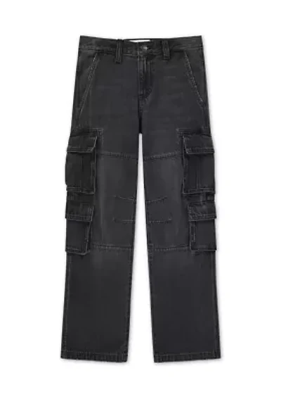 denim baggy cargo jeans