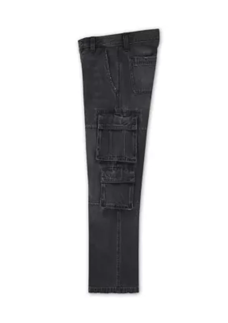 denim baggy cargo jeans