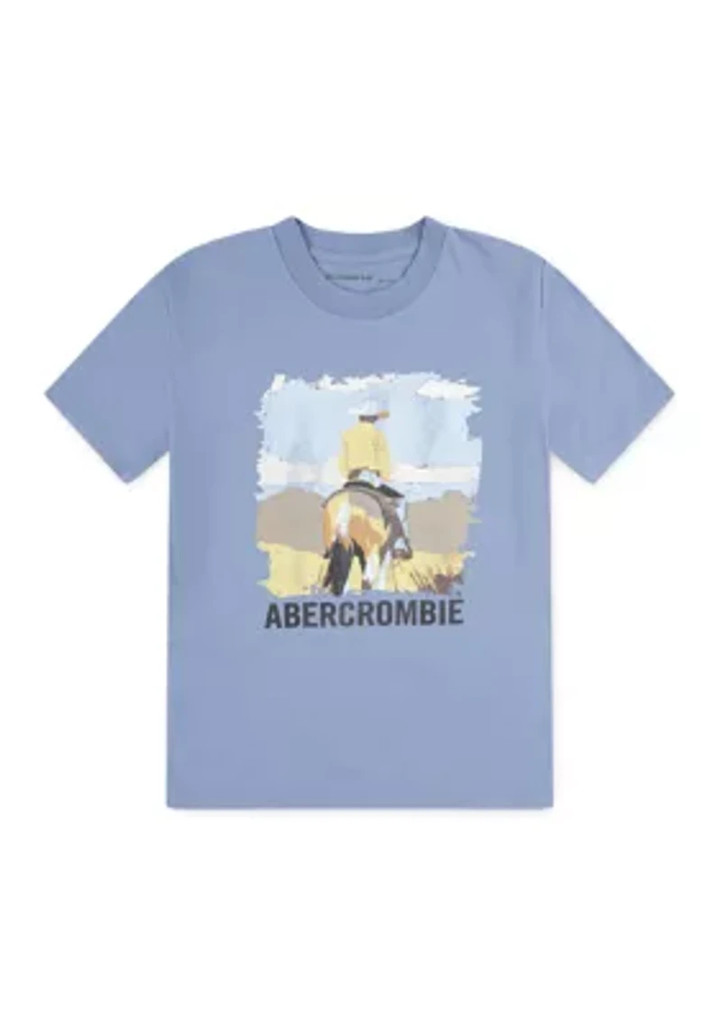 short sleeve cowboy graphic t-shirt