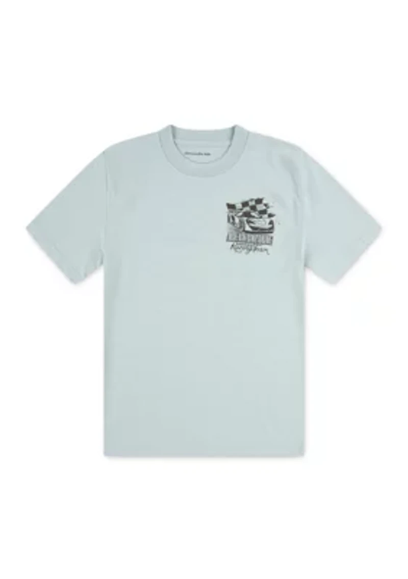 short sleeve racing graphic t-shirt