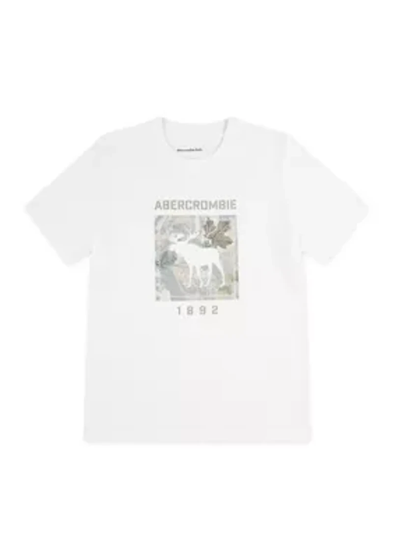 moose camo short sleeve graphic t-shirt