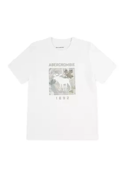 moose camo short sleeve graphic t-shirt
