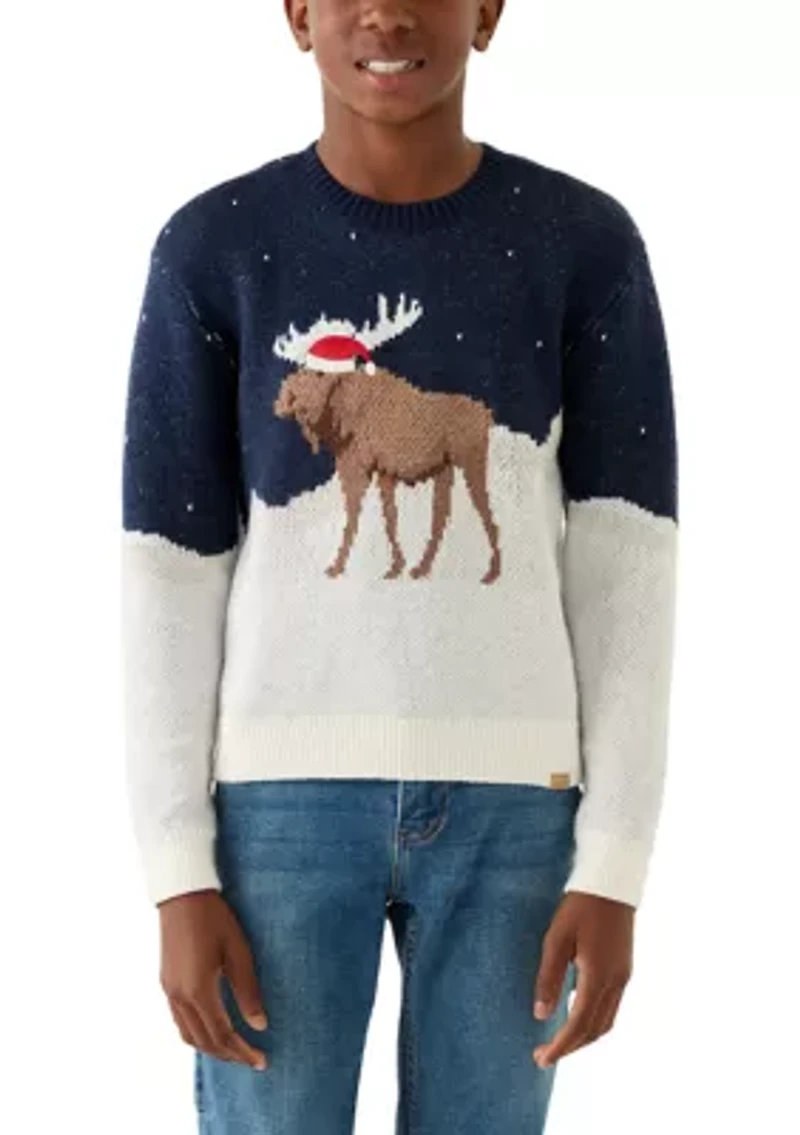 moose jacquard sweater