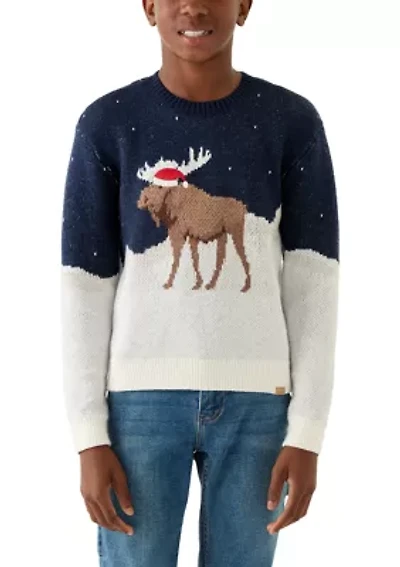 moose jacquard sweater