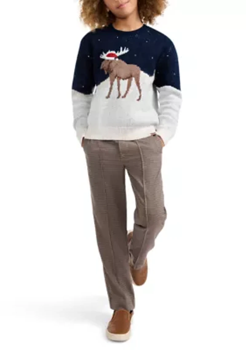 moose jacquard sweater