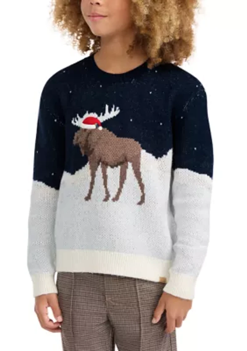 moose jacquard sweater