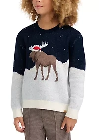 moose jacquard sweater