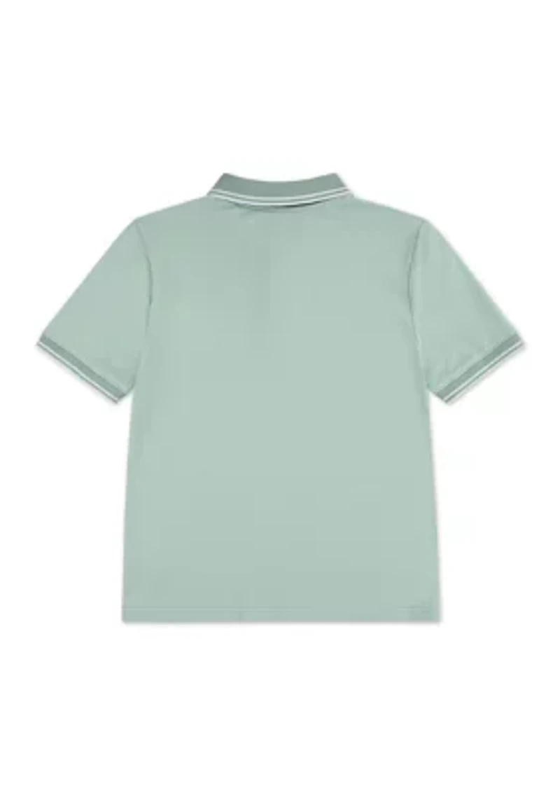 tipped piqué polo