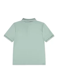 tipped piqué polo