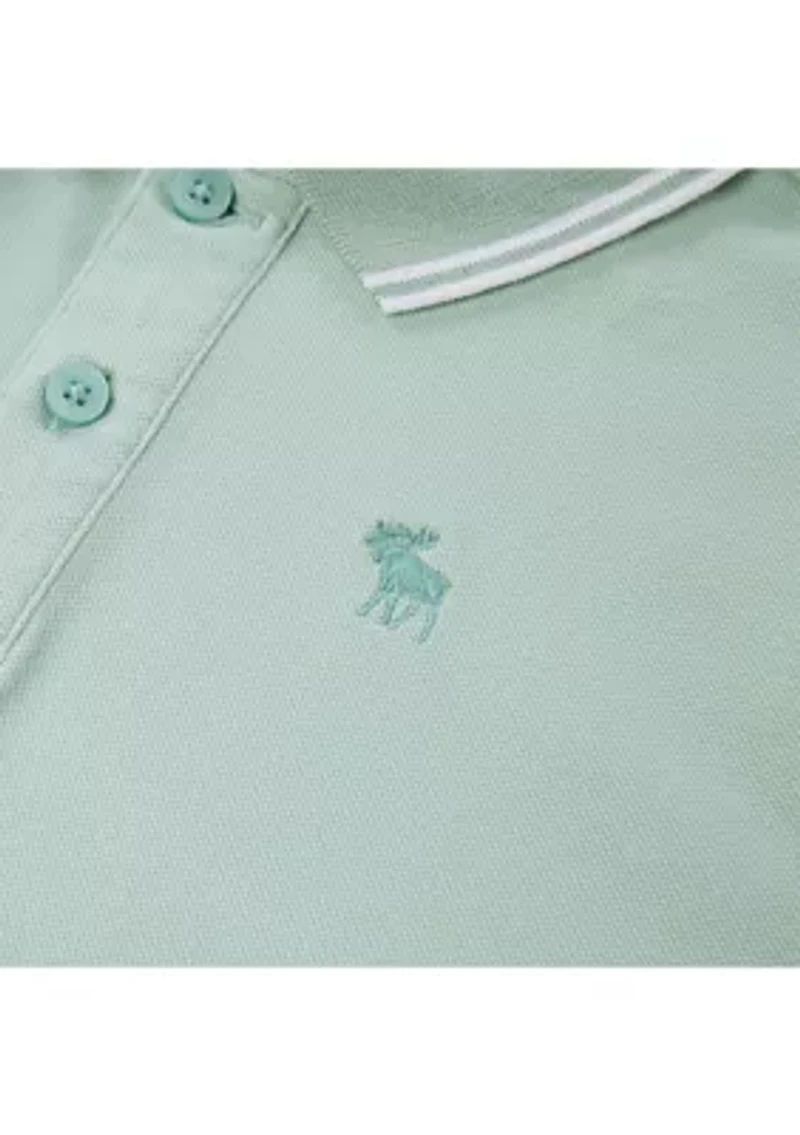 tipped piqué polo