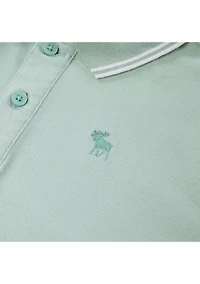 tipped piqué polo