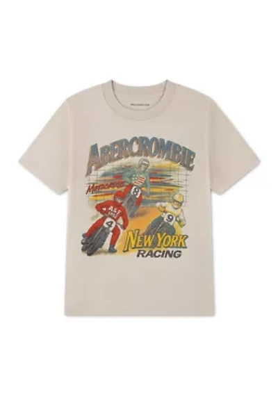 new york racing graphic t-shirt