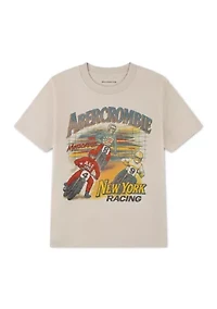 new york racing graphic t-shirt
