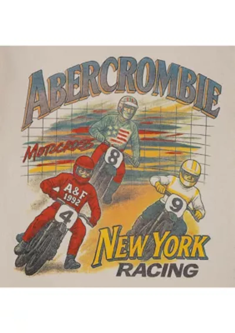 new york racing graphic t-shirt