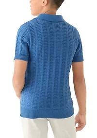 Boys 8-20 Sweater Knit Polo Shirt