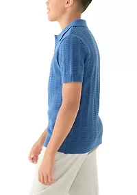 Boys 8-20 Sweater Knit Polo Shirt