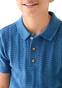 Boys 8-20 Sweater Knit Polo Shirt