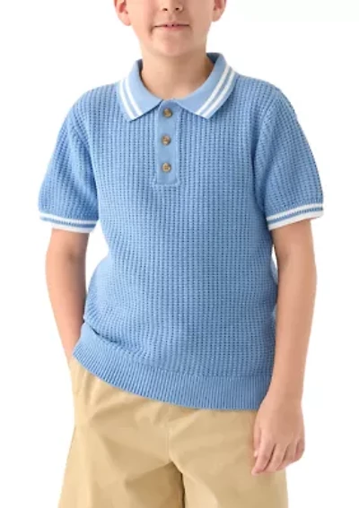 Boys 8-20 Sweater Knit Polo Shirt
