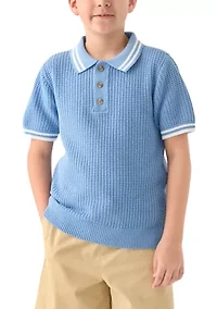 Boys 8-20 Sweater Knit Polo Shirt
