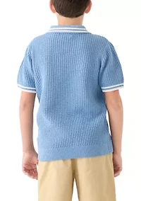 Boys 8-20 Sweater Knit Polo Shirt