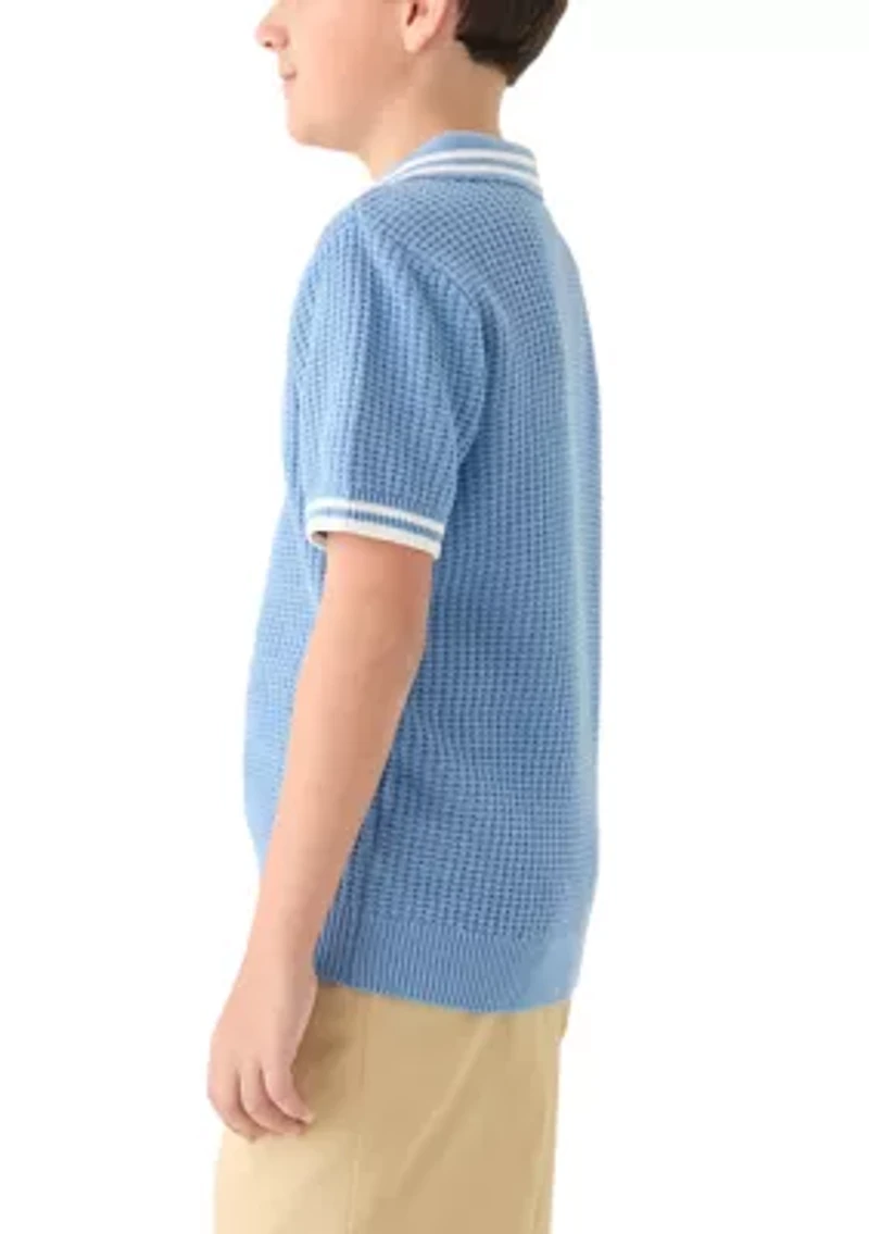Boys 8-20 Sweater Knit Polo Shirt