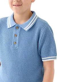 Boys 8-20 Sweater Knit Polo Shirt