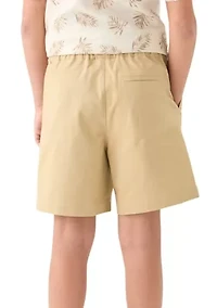 Boys 8-20 Pull On Stretch Twill Shorts