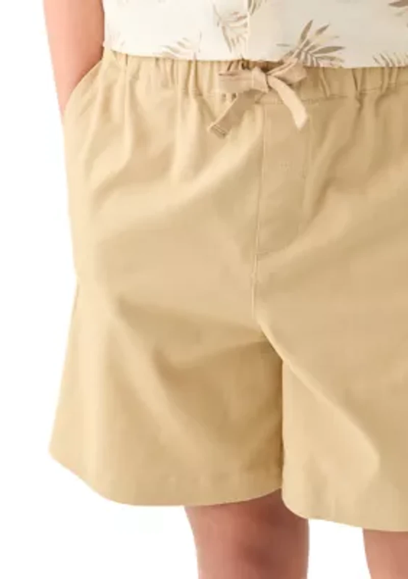 Boys 8-20 Pull On Stretch Twill Shorts
