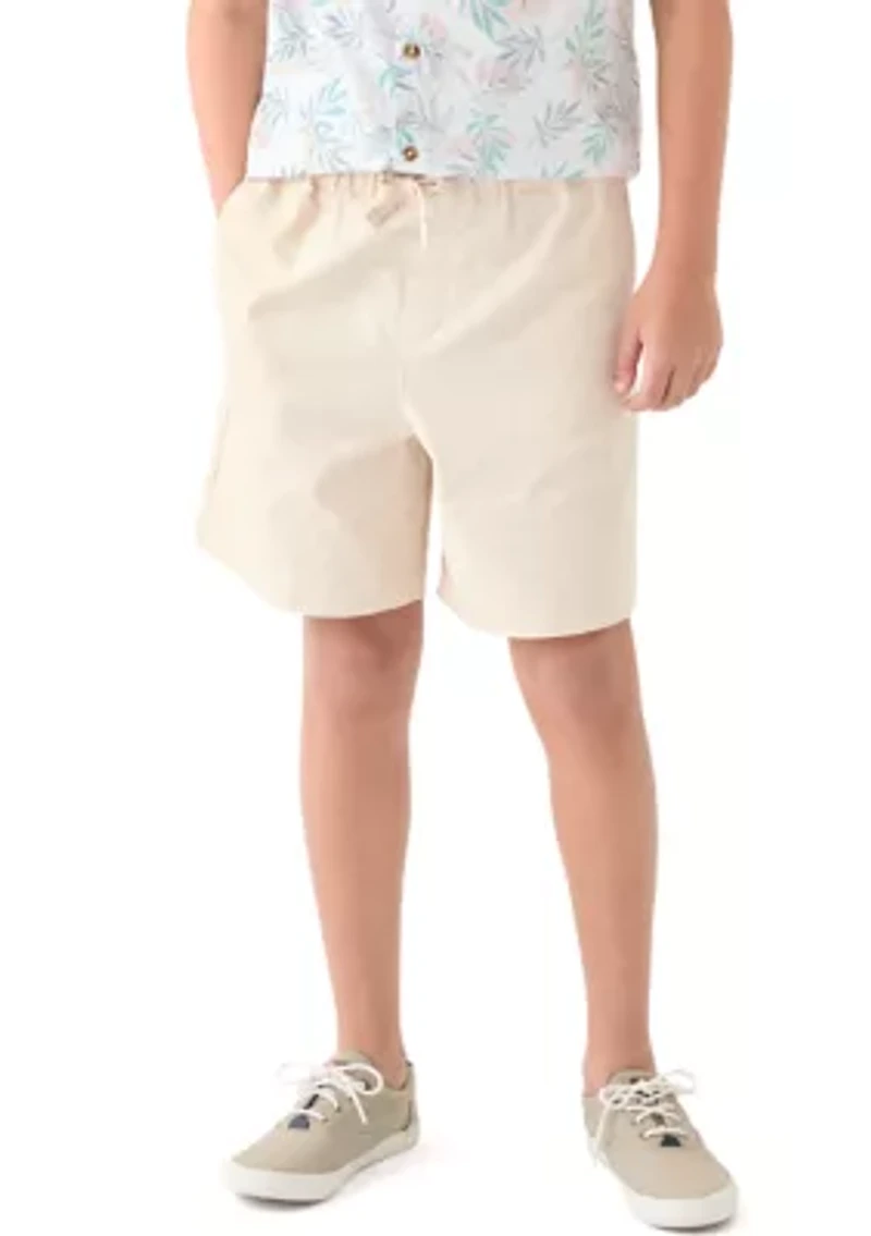Boys 8-20 Pull On Stretch Twill Shorts