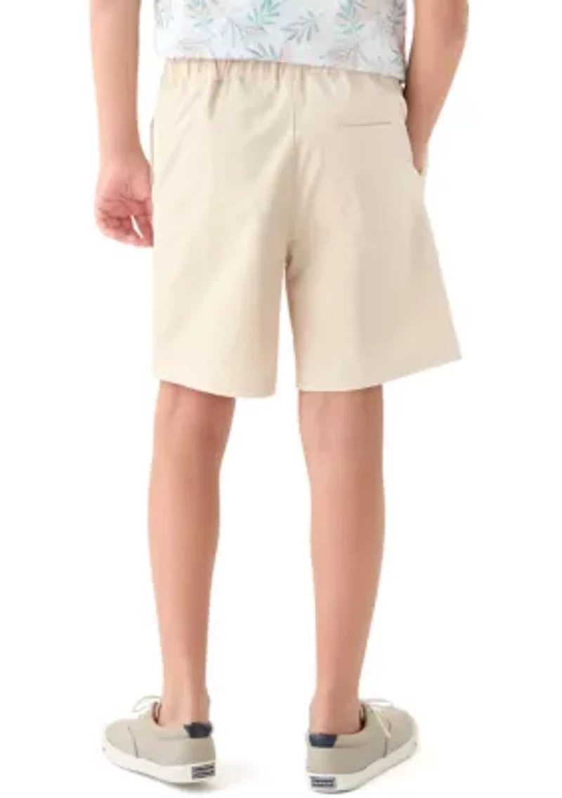Boys 8-20 Pull On Stretch Twill Shorts