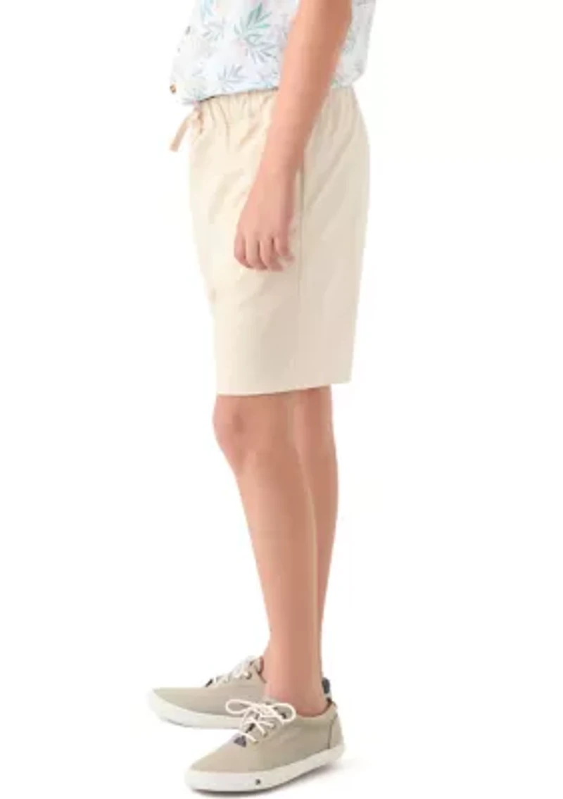 Boys 8-20 Pull On Stretch Twill Shorts