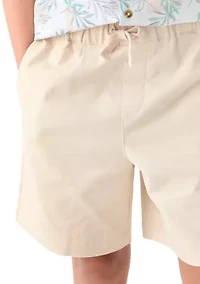 Boys 8-20 Pull On Stretch Twill Shorts