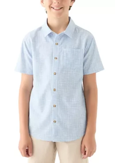 Boys 8-20 Short Sleeve Collared Shirt