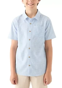 Boys 8-20 Short Sleeve Collared Shirt
