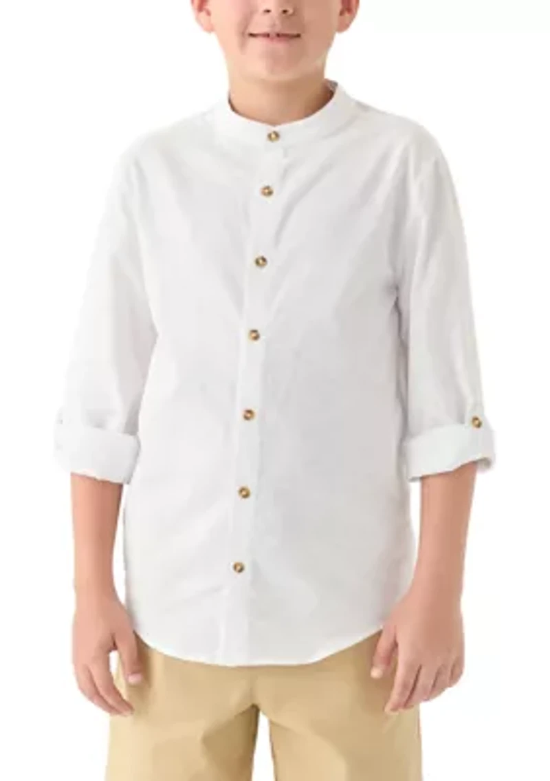 Boys 8-20 Linen Dress Shirt