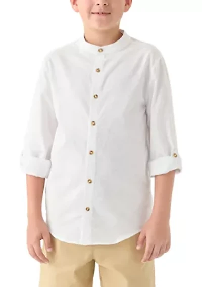 Boys 8-20 Linen Dress Shirt