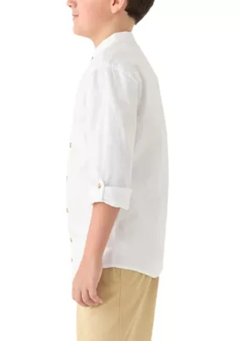Boys 8-20 Linen Dress Shirt