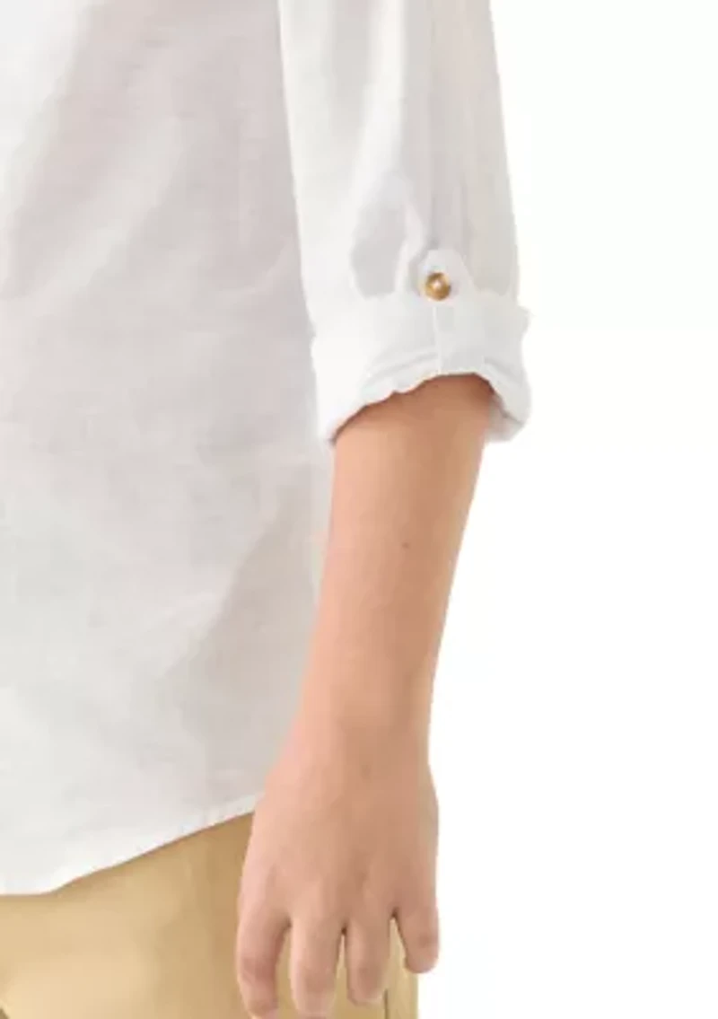 Boys 8-20 Linen Dress Shirt